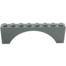 LEGO Dark Stone Gray Arch 1 x 8 x 2 Thick Top and Reinforced Underside (3308)