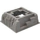LEGO Dark Stone Gray Baseplate 16 x 16 Mountain with 10 x 10 Hole with Shaped 10 x 10 Hole and 4 Pegholes and Marbled Pattern (53588)