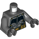 LEGO Dunkles Steingrau Batman mit Dark Stone Grau Anzug und Gold Gürtel mit Printed Beine Minifigur Torso (973 / 76382)