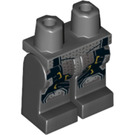 LEGO Tumma kivenharmaa Batman jossa Dark Stone Harmaa Puku ja Gold Vyö jossa Printed Jalat Minihahmo Lantio ja jalat (3815 / 35102)