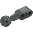 LEGO Dark Stone Gray Beam 2 with Straight Ball Joint (1 Hole in Ball) (64276)