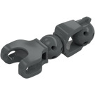 LEGO Dark Stone Gray Beam with Ball Socket and Two Joints (90617)