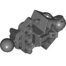 LEGO Dark Stone Gray Bionicle Vahki Lower Leg Section with Two Ball Joints and Three Pin Holes (47328)