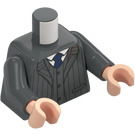 LEGO Mørk stengrå Bogrod Minifig Torso (973 / 76382)