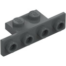 LEGO Donker steengrijs Beugel 1 x 2 - 1 x 4 met afgeronde hoeken (2436 / 10201)