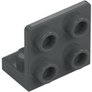 LEGO Dark Stone Gray Bracket 1 x 2 - 2 x 2 Up (99207)