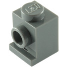 LEGO Dark Stone Gray Brick 1 x 1 with Headlight and Slot (4070 / 30069)