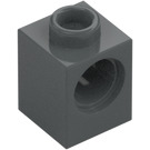 LEGO Dark Stone Gray Brick 1 x 1 with Hole (6541)