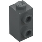 LEGO Mørk stengrå Klods 1 x 1 x 1.6 med To Side Knops (32952)