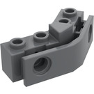 LEGO Dark Stone Gray Brick 1 x 2 Double Angled with Bumper Holder with Closed Front (2991)