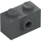 LEGO Dark Stone Gray Brick 1 x 2 with 1 Stud on Side (86876)