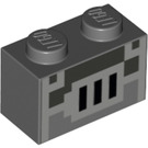 LEGO Gris pierre foncé Brique 1 x 2 avec Lines avec tube inférieur (3004 / 73086)