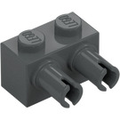 LEGO Mørk stengrå Klods 1 x 2 med Pins (30526 / 53540)