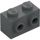 LEGO Ciemny kamienny szary Cegła 1 x 2 z Szpilki NA Jeden Strona (11211)