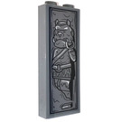 LEGO Dark Stone Gray Brick 1 x 2 x 5 with Gamorrean Guard in Carbonite Sticker with Stud Holder (2454)