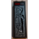 LEGO Dark Stone Gray Brick 1 x 2 x 5 with Minifigure encased in Carbonite Sticker with Stud Holder (2454)