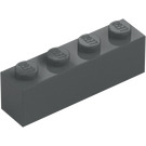 LEGO Tmavě kamenná šedá Kostka 1 x 4 (3010 / 6146)