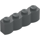 LEGO Mørk steingrå Kloss 1 x 4 Log (30137)