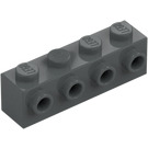 LEGO Mørk stengrå Klods 1 x 4 med 4 knops på En Side (30414)