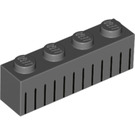 LEGO Gris pierre foncé Brique 1 x 4 avec Noir Lines (3010 / 39710)