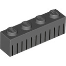 LEGO Dark Stone Gray Brick 1 x 4 with Black Lines (3010 / 39710)