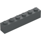 LEGO Dark Stone Gray Brick 1 x 6 (3009)