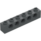 LEGO Dark Stone Gray Brick 1 x 6 with Holes (3894)