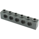 LEGO Gris pierre foncé Brique 1 x 6 avec des trous (3894)
