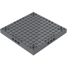 LEGO Donker Steengrijs Steen 12 x 12 met Pin en As Gaten (52040)