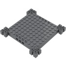LEGO Donker Steengrijs Steen 12 x 12 x 1 met Grooved Hoek Supports (30645)