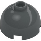 LEGO Dark Stone Gray Brick 2 x 2 Round with Dome Top (with Axle Holder) (3262 / 30367)