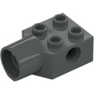 LEGO Dark Stone Gray Brick 2 x 2 with Hole and Rotation Joint Socket (48169 / 48370)