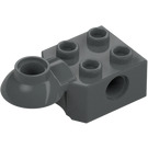 LEGO Dark Stone Gray Brick 2 x 2 with Horizontal Rotation Joint (48170 / 48442)