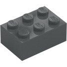 LEGO Tmavě kamenná šedá Kostka 2 x 3 (3002)