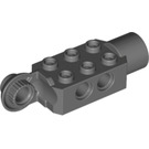 LEGO Dark Stone Gray Brick 2 x 3 with Holes, Rotating with Socket (47432)