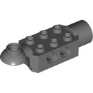 LEGO Dark Stone Gray Brick 2 x 3 with Horizontal Hinge and Socket (47454)