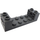 LEGO Mørk steingrå Kloss 2 x 6 x 1.3 med Aksel Bricks med forsterkede ender (65635)