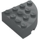 LEGO Dark Stone Gray Brick 4 x 4 Round Corner (2577)