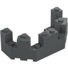 LEGO Tmavě kamenná šedá Kostka 4 x 8 x 2.3 Turret Horní (6066)