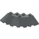 LEGO Dark Stone Gray Brick 6 x 6 Round (25°) Corner (95188)