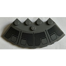 LEGO Gris pierre foncé Brique 6 x 6 Rond (25°) Coin avec Plates et vents Autocollant (95188)