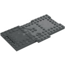 LEGO Dark Stone Gray Brick 8 x 16 with 1 x 4 Sections for Inter-locking (18922)