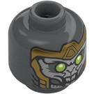 LEGO Dark Stone Gray Chitauri with Open Mouth Minifigure Head (Recessed Solid Stud) (3626 / 77221)