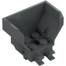 LEGO Dark Stone Gray Cockpit 2 x 4 x 3 with Clips (98876)