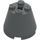 LEGO Dark Stone Gray Cone 3 x 3 x 2 with Axle Hole (6233 / 45176)