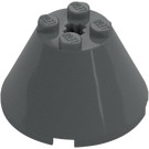 LEGO Dark Stone Gray Cone 4 x 4 x 2 with Axle Hole (3943)