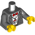 LEGO Dark Stone Gray Curator / Dr. Kilroy Minifig Torso (973 / 76382)