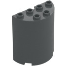 LEGO Mörk Stengrå Cylinder 2 x 4 x 4 Halv (6218 / 20430)