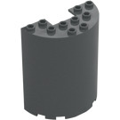 LEGO Dark Stone Gray Cylinder 3 x 6 x 6 Half (35347 / 87926)