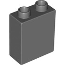 LEGO Dark Stone Gray Duplo Brick 1 x 2 x 2 (4066 / 76371)
